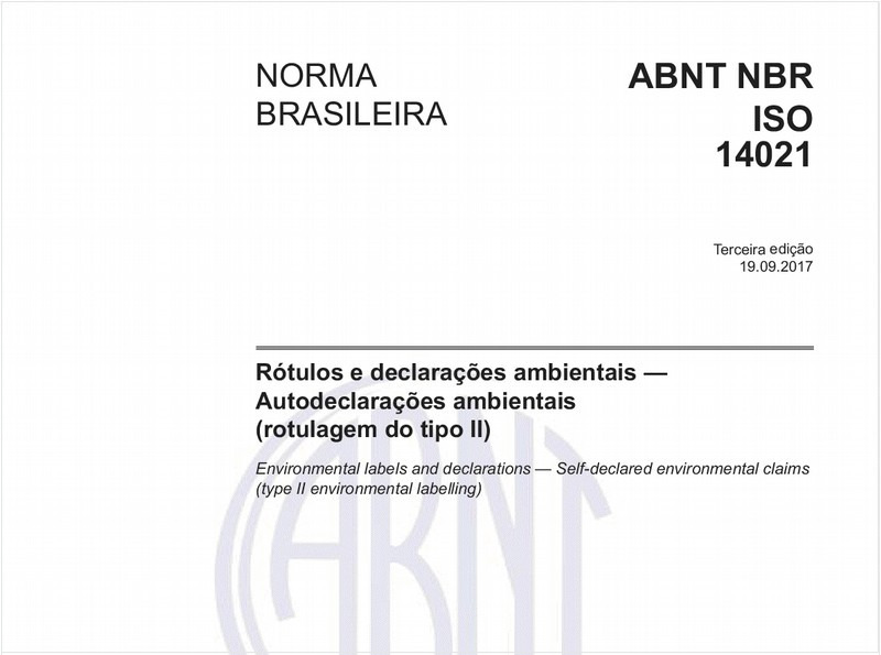 Rótulos e declarações ambientais — Autodeclarações ambientais (rotulagem do tipo II)