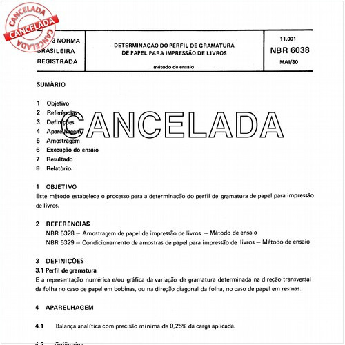 Determinação do perfil de gramatura de papel para impressão de livros