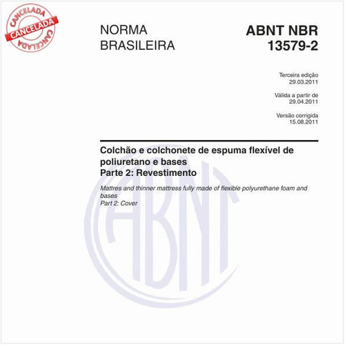 Colchão e colchonete de espuma flexível de poliuretano e bases - Parte 2: Revestimento