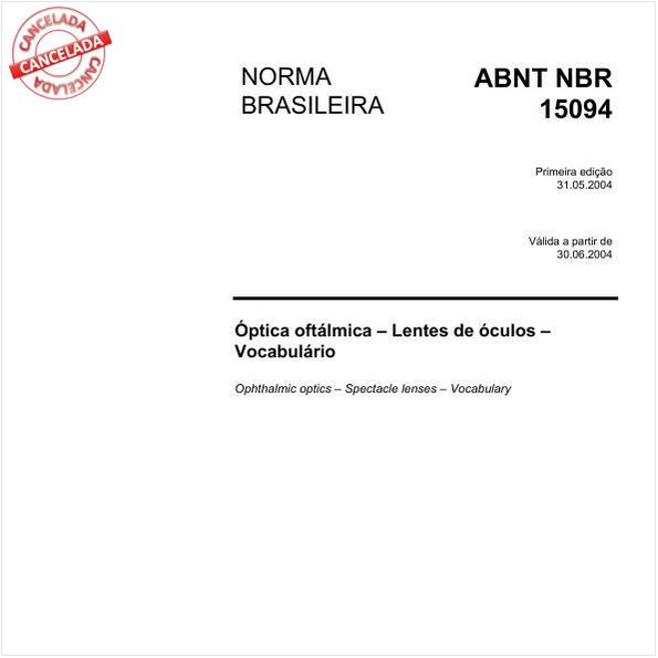 Óptica oftálmica - Lentes de óculos - Vocabulário
