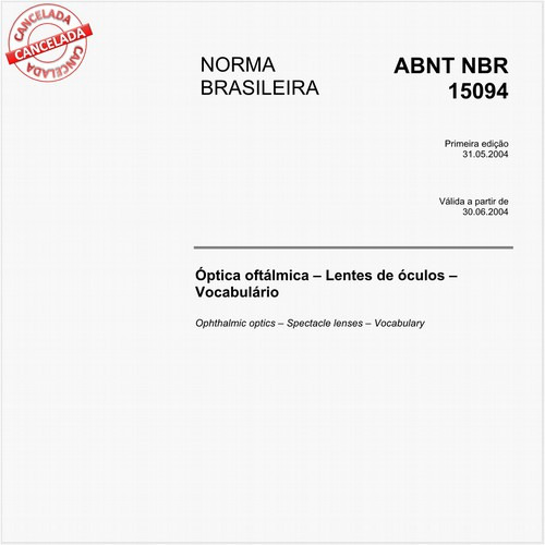 Óptica oftálmica - Lentes de óculos - Vocabulário