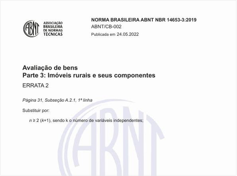 Avaliação de bens - Parte 3: Imóveis rurais e seus componentes