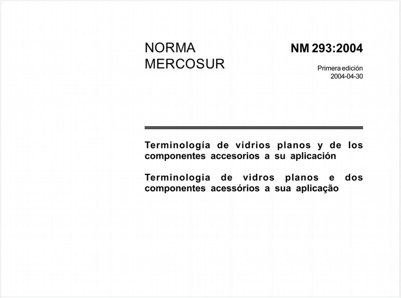 Terminologia de vidros planos e dos componentes acessórios a sua aplicação