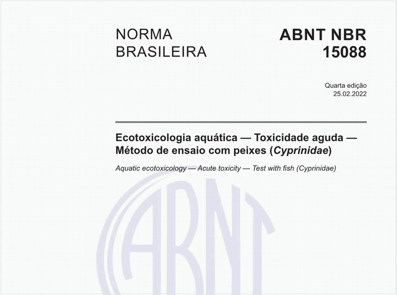 Ecotoxicologia aquática - Toxicidade aguda - Método de ensaio com peixes (Cyprinidae)