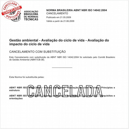 Gestão ambiental - Avaliação do ciclo de vida - Avaliação do impacto do ciclo de vida
