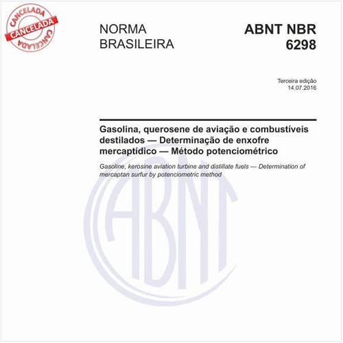 Gasolina, querosene de aviação e combustíveis destilados - Determinação de enxofre mercaptídico - Método potenciométrico