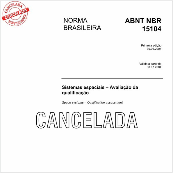 Sistemas espaciais - Avalição da qualificação