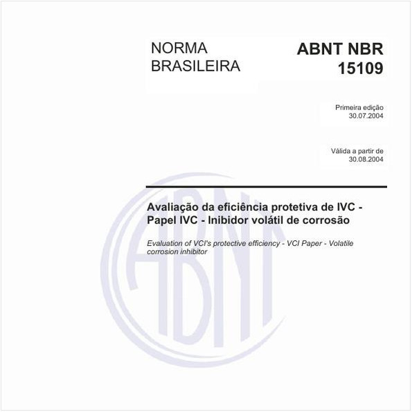 Avaliação da eficiência protetiva de IVC - Papel IVC - Inibidor volátil de corrosão