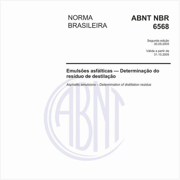 Emulsões asfálticas - Determinação do resíduo de destilação