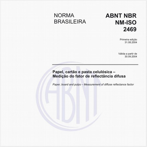 Papel, cartão e pasta celulósica - Medição do fator de reflectância difusa 