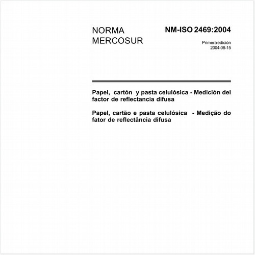 Papel, cartão e pasta celulósica - Medição do fator de reflectância difusa 