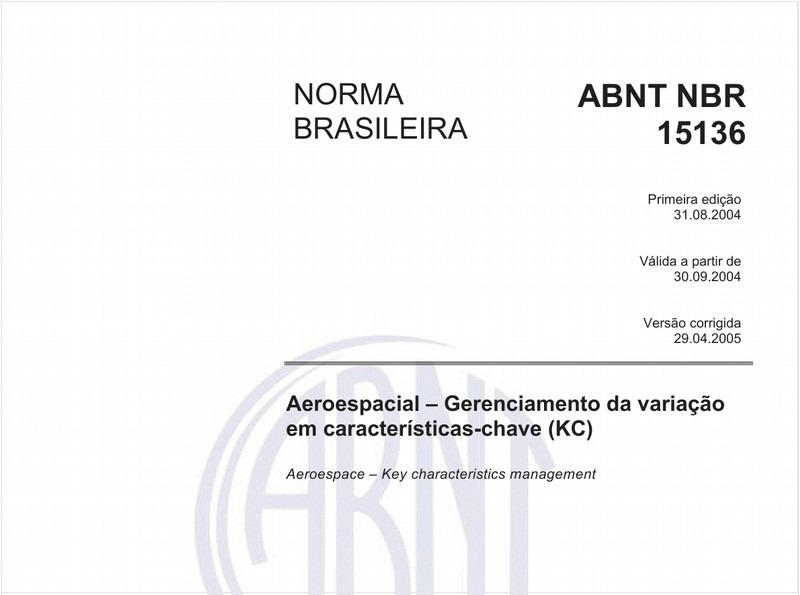 Aeroespacial - Gerenciamento da variação em características-chave (KC)
