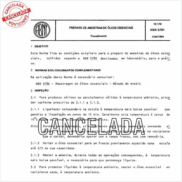 Preparo de amostras de óleos essenciais