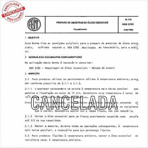 Preparo de amostras de óleos essenciais