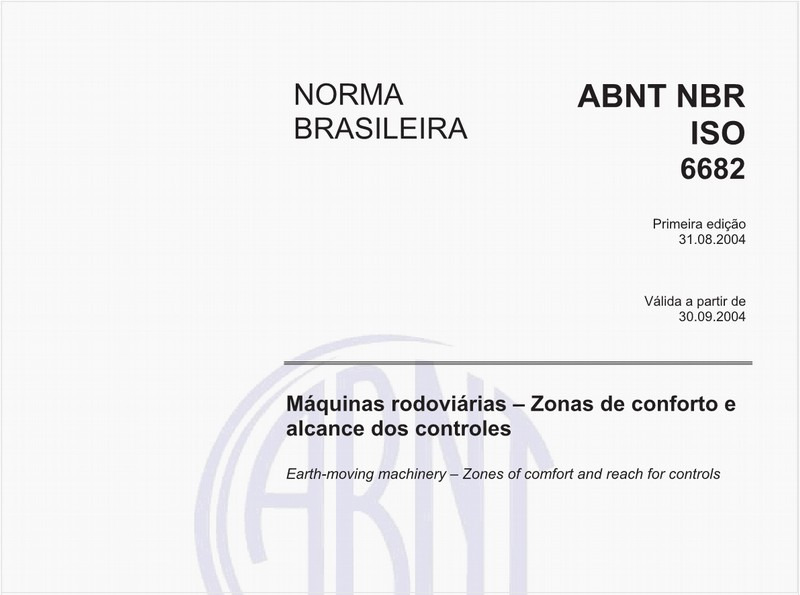 Máquinas rodoviárias - Zonas de conforto e alcance dos controles