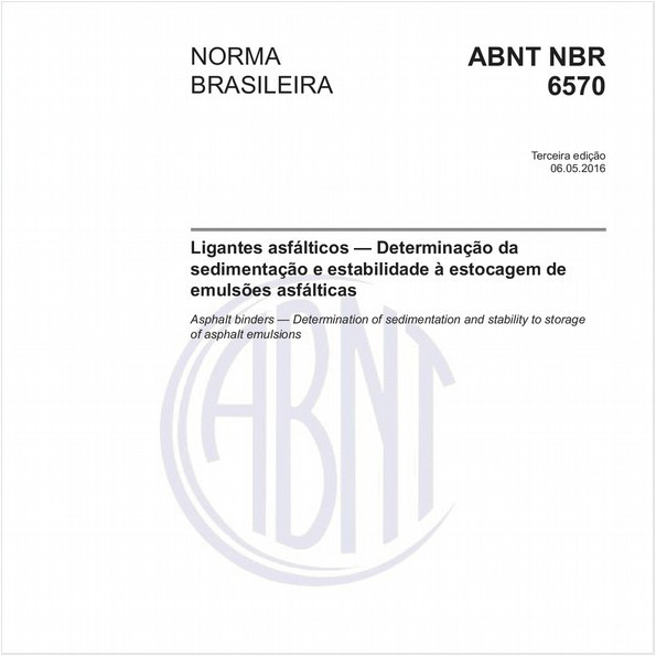 Ligantes asfálticos - Determinação da sedimentação e estabilidade à estocagem de emulsões asfálticas