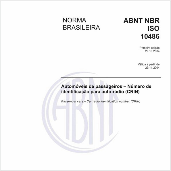 Automóveis de passageiros - Número de identificação para auto-rádio (CRIN)