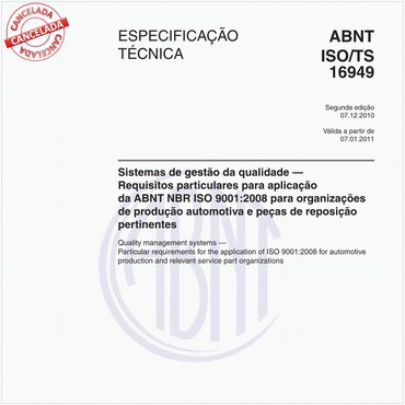 ABNT ISO/TS16949 de 12/2010