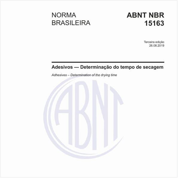 Adesivos — Determinação do tempo de secagem