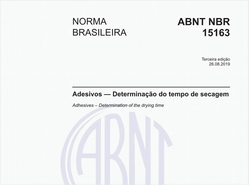 Adesivos — Determinação do tempo de secagem