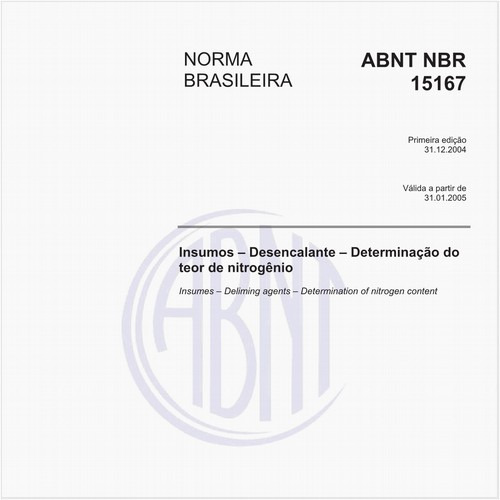Insumos - Desencalante - Determinação do teor de nitrogênio
