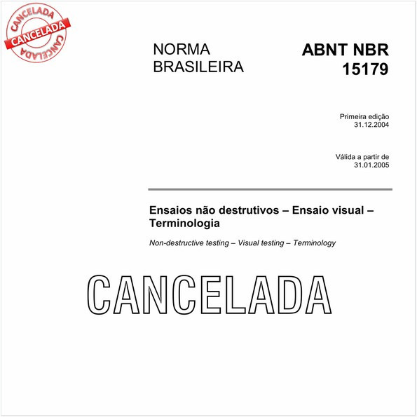 Ensaios não destrutivos - Ensaio visual - Terminologia