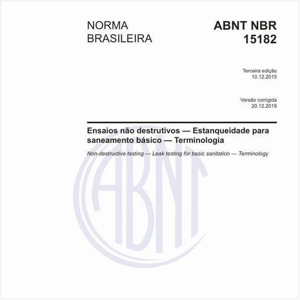 Ensaios não destrutivos — Estanqueidade para saneamento básico — Terminologia