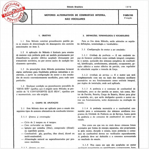 Motores alternativos de combustão interna, não veiculares