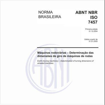ABNT NBR ISO 7457 NBRISO7457 Máquinas rodoviárias - Determinação das