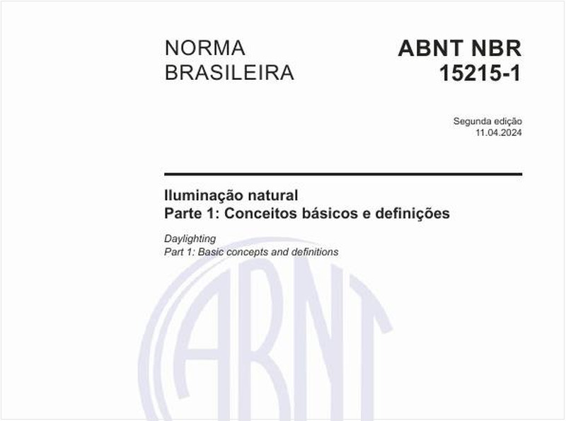 Iluminação natural - Parte 1: Conceitos básicos e definições