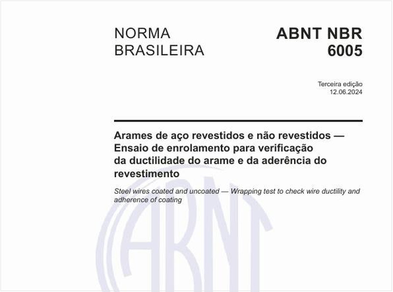 Arames de aço revestidos e não revestidos — Ensaio de enrolamento para verificação da ductilidade do arame e da aderência do revestimento