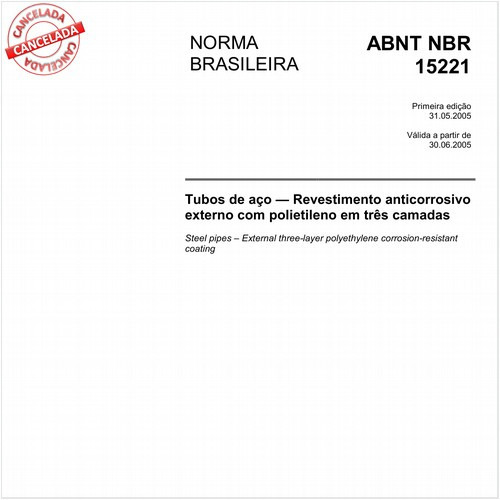 Tubos de aço - Revestimento anticorrosivo externo com polietileno em três camadas