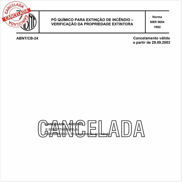 Pó para extinção de incêndio - Verificação da propriedade extintora