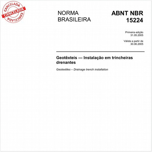 Geotêxteis - Instalação em trincheiras drenantes 