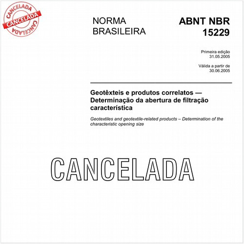 Geotêxteis e produtos correlatos - Determinação da abertura de filtração característica