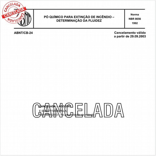 Pó para extinção de incêndio - Determinação da fluidez