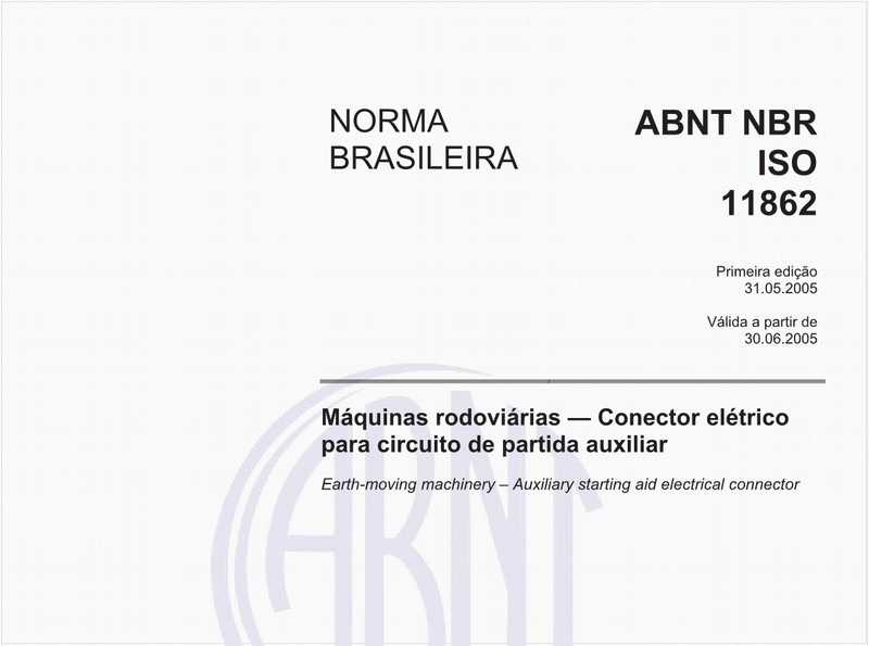 Máquinas rodoviárias - Conector elétrico para circuito de partida auxiliar