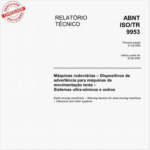Máquina rodoviárias - Dispositivos de advertência para máquinas de movimentação lenta - Sistemas ultra-sônicos e outros