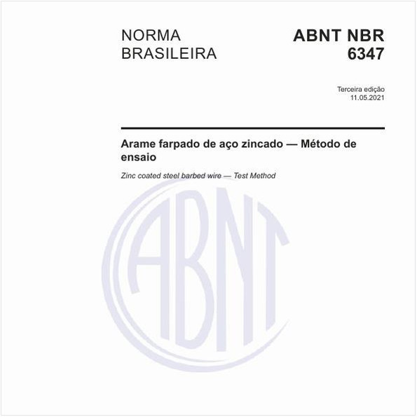 Arame farpado de aço zincado - Método de ensaio