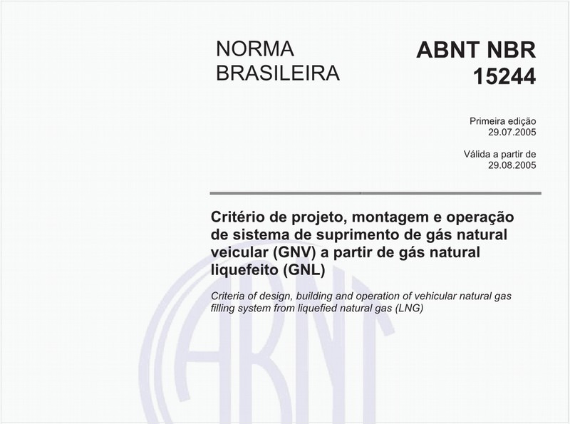 Critério de projeto, montagem e operação de sistema de suprimento de gás natural veicular (GNV) a partir de gás natural liquefeito (GNL)