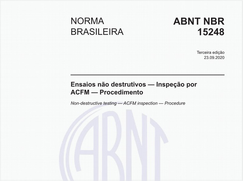 Ensaios não destrutivos — Inspeção por ACFM — Procedimento