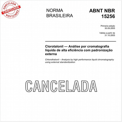 Clorotalonil - Análise por cromatografia líquida de alta eficiência com padronização externa