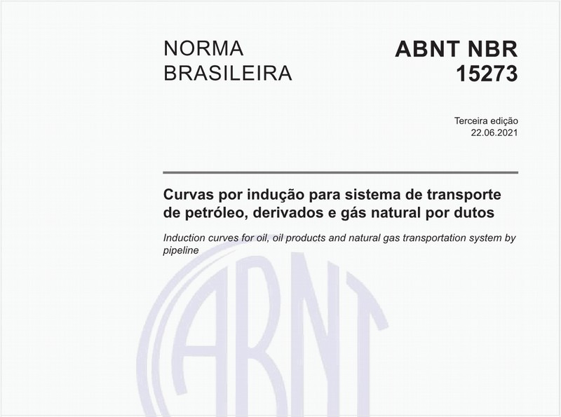 Curvas por indução para sistema de transporte de petróleo, derivados e gás natural por dutos