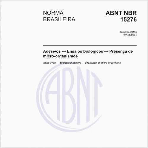 Adesivos - Ensaios biológicos - Presença de micro-organismos