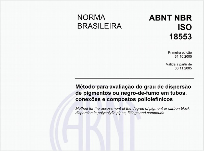 Método para avaliação do grau de dispersão de pigmentos ou negro-de-fumo em tubos, conexões e compostos poliolefínicos
