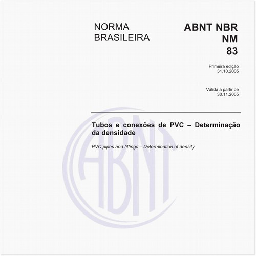 Tubos e conexões de PVC - Determinação da densidade