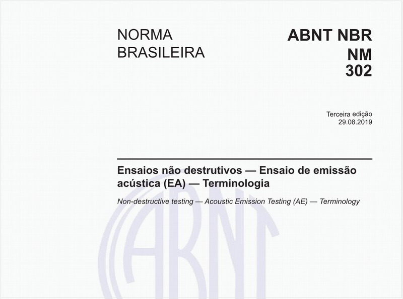 Ensaios não destrutivos — Ensaio de emissão acústica (EA) — Terminologia