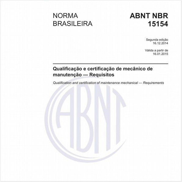 Qualificação e certificação de mecânico de manutenção - Requisitos