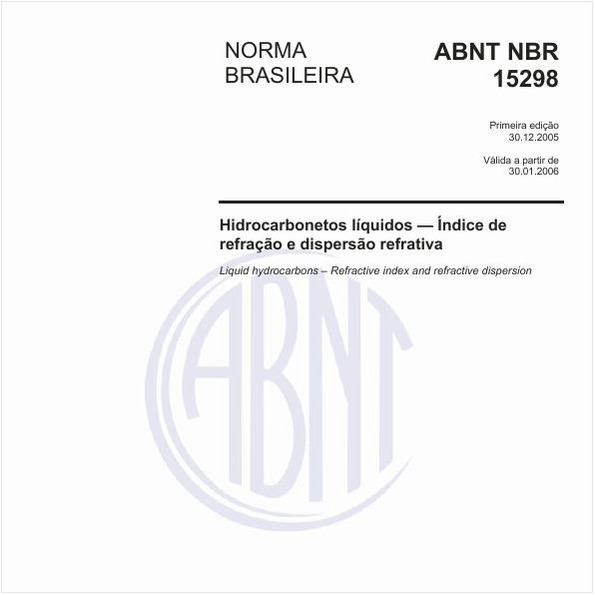 Hidrocarbonetos liquídos - Índice de refração de dispersão refrativa