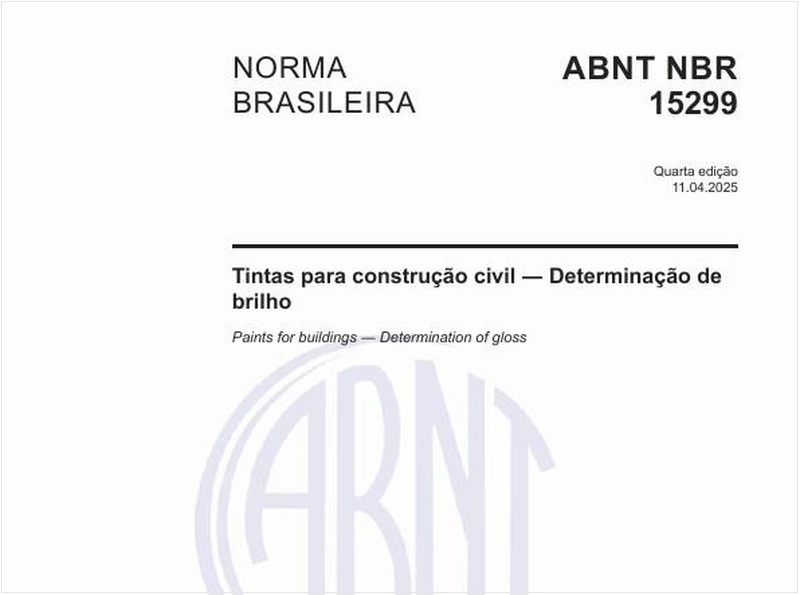 Tintas para construção civil - Determinação de brilho